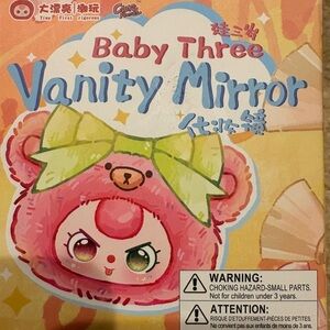 🌟 Baby Three Vanity Mirror Pendant | Collectible Plush Keychain